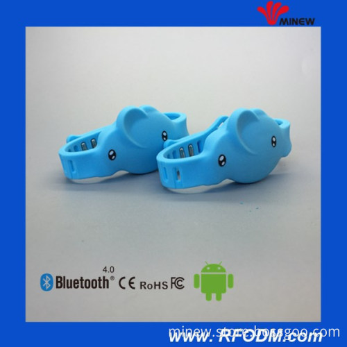 Double waterproof ibeacon anti lost beacon kids bracelet